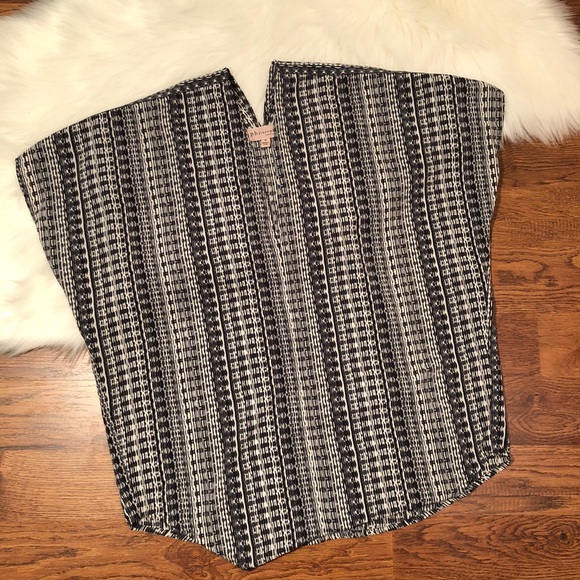 Philosophy baggy tunic in checkered stripes Sz S - Picture 2 of 6